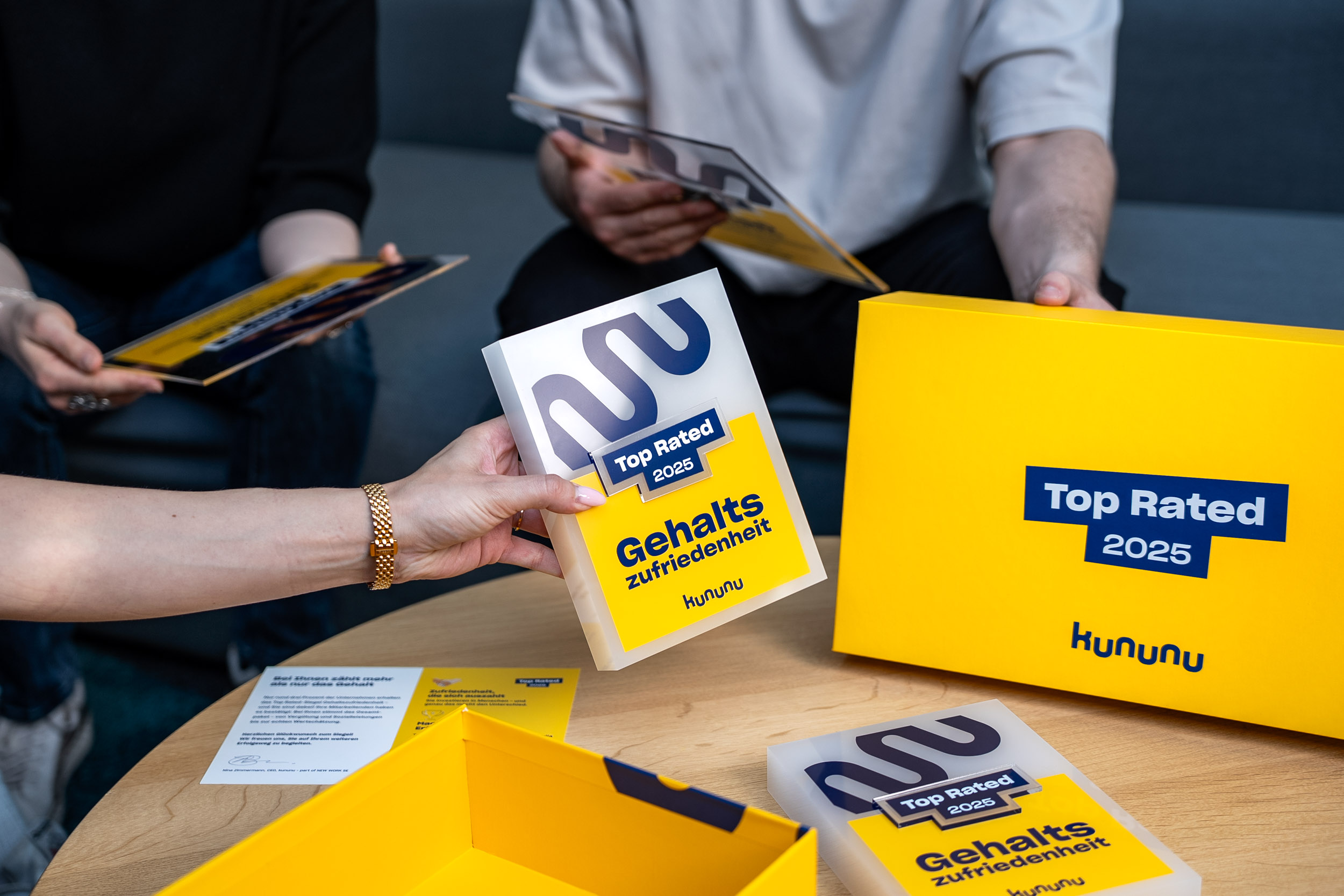 Inhalt der Top Rated-Box Gehaltszufriedenheit wird dargestellt